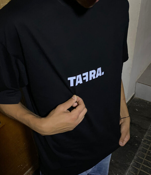 tafra clothes - black oversized t-shirt - the silent evolution - Image 2