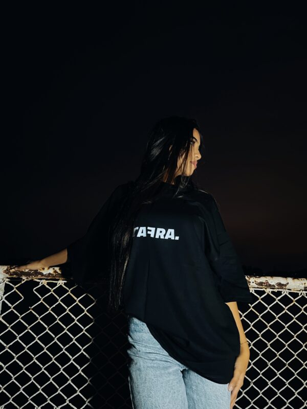 Tafra Clothes - black oversized t-shirt for girls - the silent evolution - Image 4
