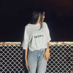 Tafra clothes - white oversized t-shirt - born to be different